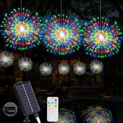 Solar Firework String Lights for Yard & Parties