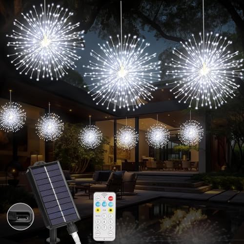 Solar Firework String Lights for Yard & Parties